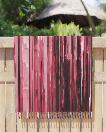 Striped Ruby 38" × 81" Boho Beach Cloth