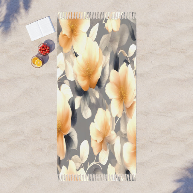 Soft Blossom Floral Bunch 38" × 81" Boho Beach Cloth