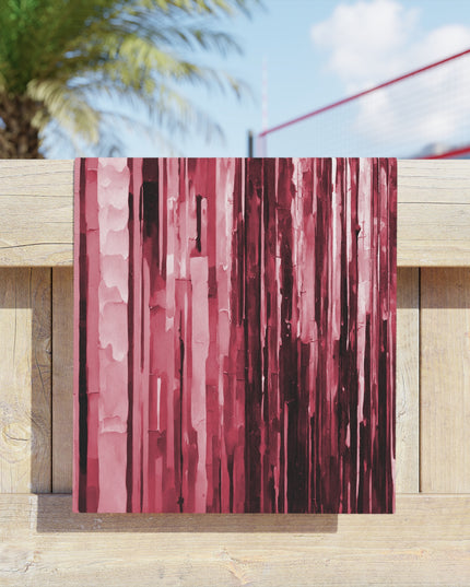 Striped Ruby Beach Towel, 18" x 27"