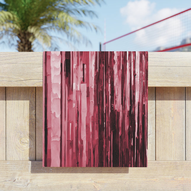 Striped Ruby Beach Towel, 18" x 27"