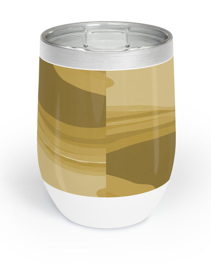 Brown Wavey 12 oz Chill Wine Tumbler
