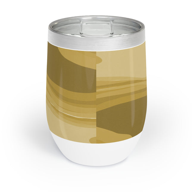 Brown Wavey 12 oz Chill Wine Tumbler