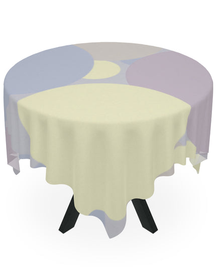Pastel Soft Blue and Soft White Patches Tablecloth, 55" x 55"