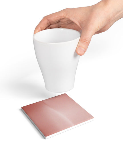 Rose Red Fade 4" x 4" Square Ceramic Coaster