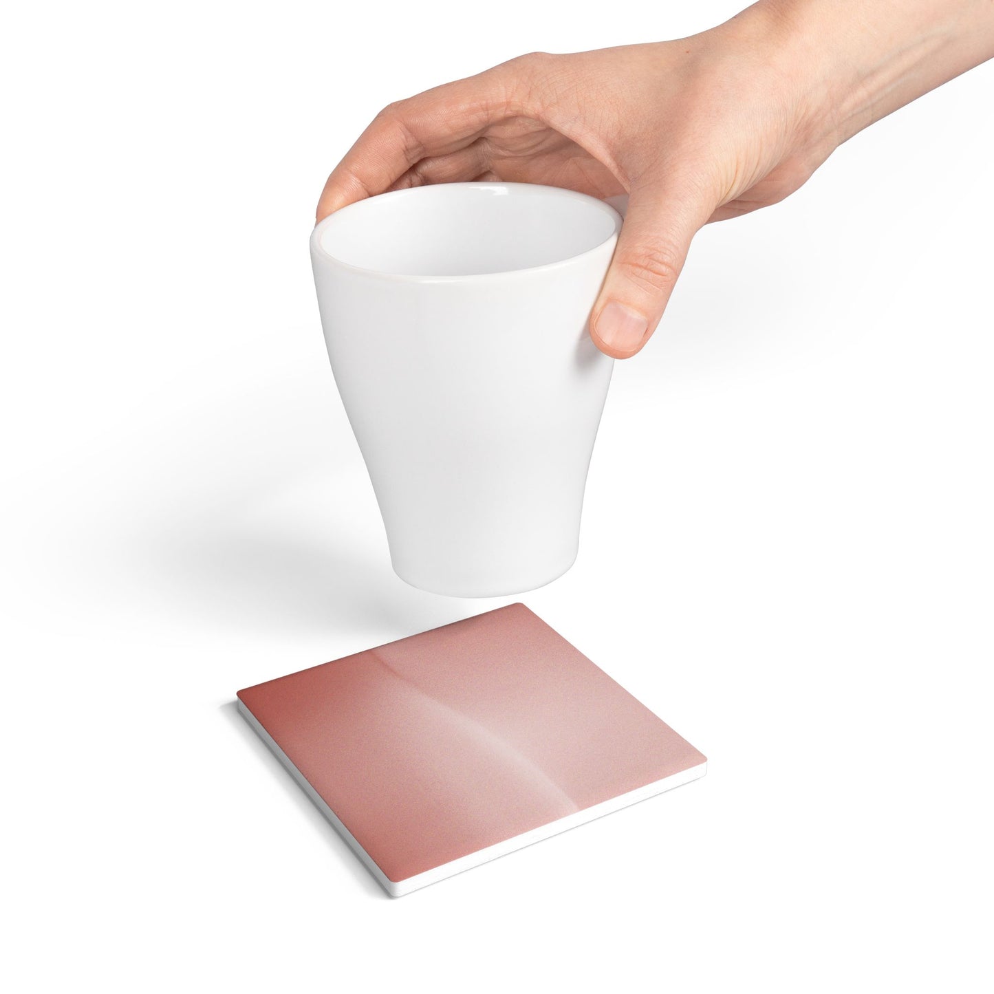 Rose Red Fade 4" x 4" Square Ceramic Coaster