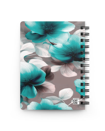Tif Green Gray Floral Bunch Bound Journal, 5" x 7" 150 pages