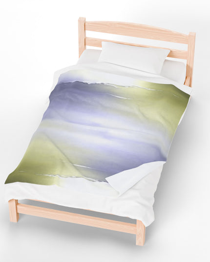 Lavender Sea Golden Fog Velveteen Plush Blanket, 50" x 60"