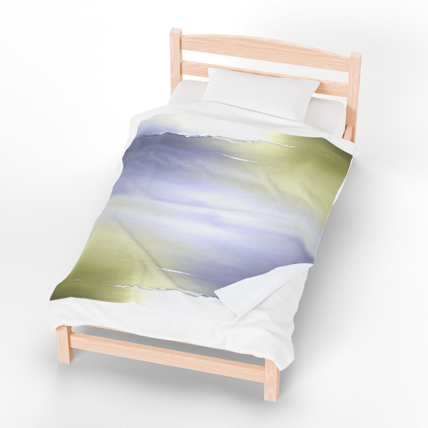 Lavender Sea Golden Fog Velveteen Plush Blanket, 50" x 60"