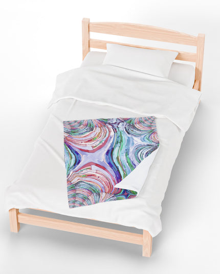 Uzi Spiral Pastels Velveteen Plush Blanket, 30" x 40"