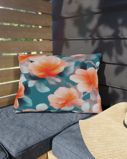 Orange Blossom Floral Bunch Outdoor Pillow, 20" x 14"