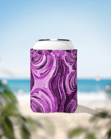 Uzi Spiral Powder Lavender 12 oz Can Cooler Sleeve