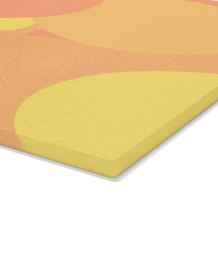 Pastel Bright Oranges Patches 11" x 15" Glass Cutting Board
