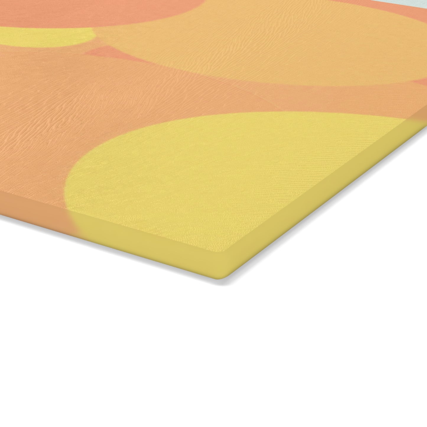 Pastel Bright Oranges Patches 11" x 15" Glass Cutting Board