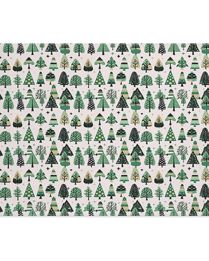 Mini Vintage Green Trees Placemat, 1 pc