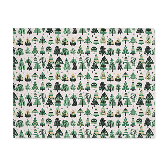 Mini Vintage Green Trees Placemat, 1 pc