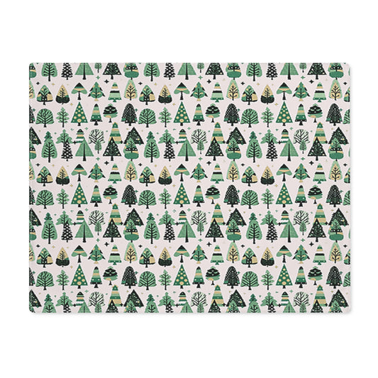 Mini Vintage Green Trees Placemat, 1 pc