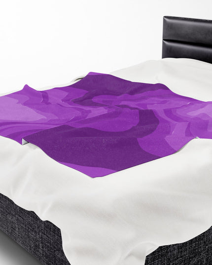 Wavey Purple Wavey Velveteen Plush Blanket, 50" x 60"