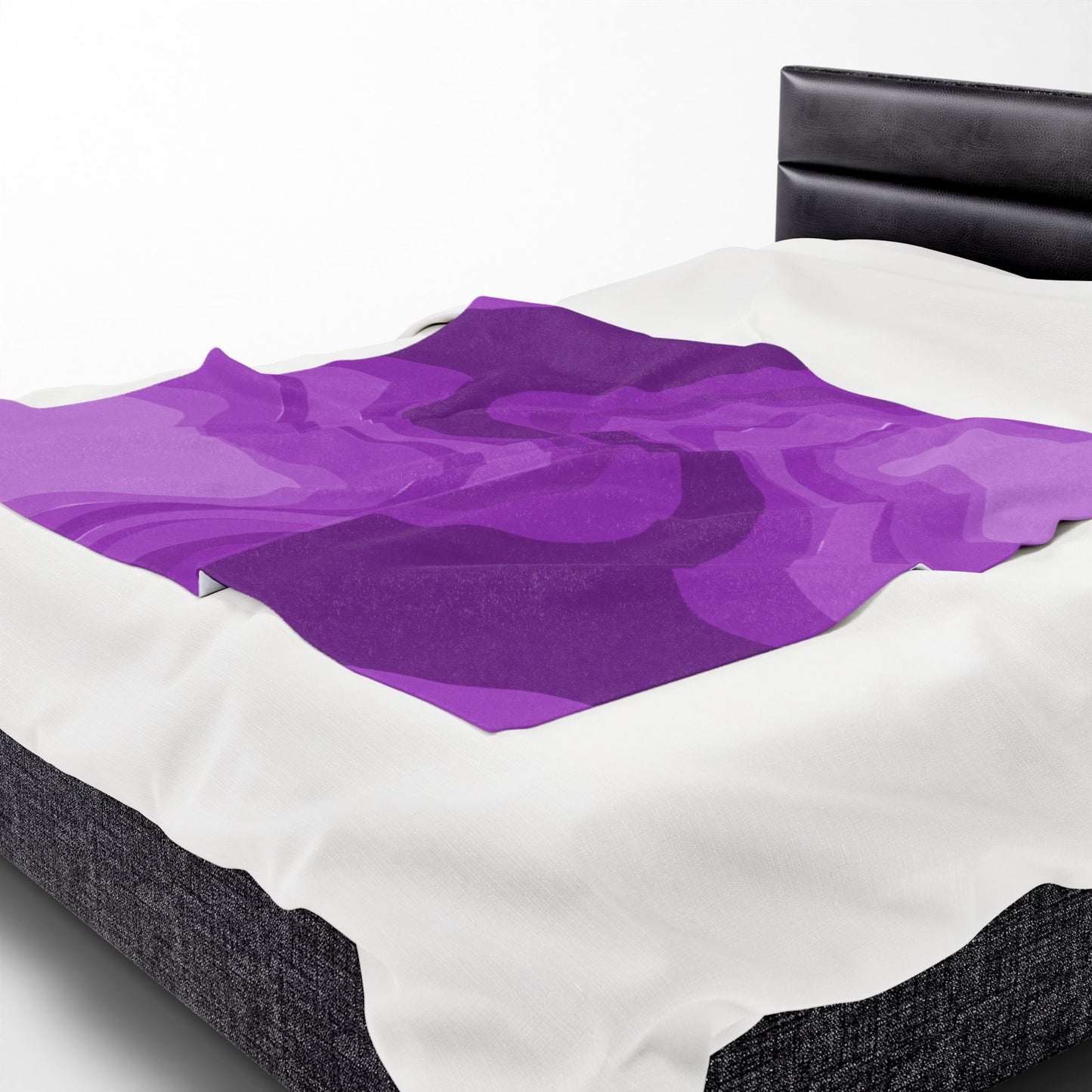 Wavey Purple Wavey Velveteen Plush Blanket, 50" x 60"