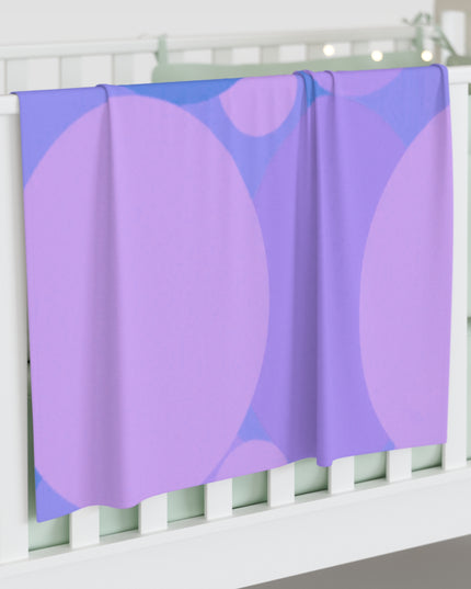 Pastel Purple Family Patches Baby Swaddle 30″×40″ Blanket