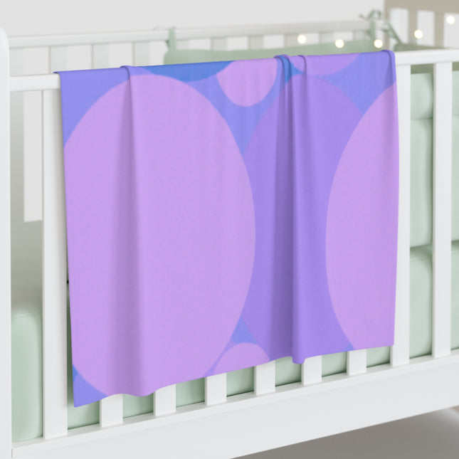 Pastel Purple Family Patches Baby Swaddle 30″×40″ Blanket