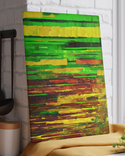 Striped Beta 11" x 15" Glass Cutting Board