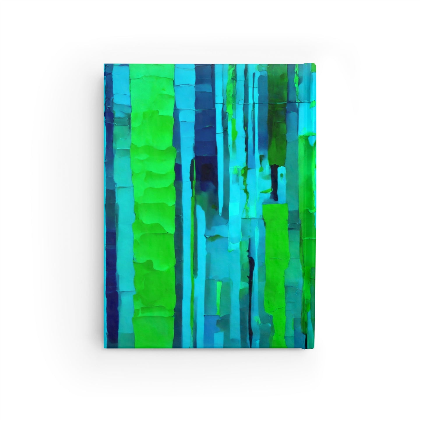 Striped Blue Green 5" x 7" Journal - 128 Blank pages
