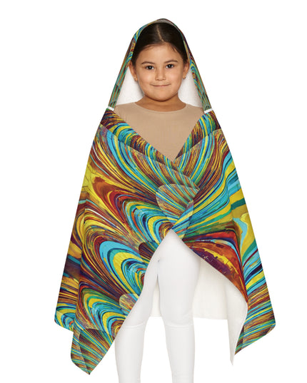 Uzi Spiral Alpha Green Youth Hooded Towel, 24" x 48"