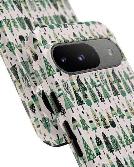 Mini Vintage Green Trees Google Pixel 9 Tough Cases