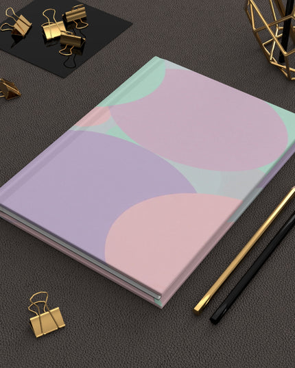 Pastel Peach and Soft Green Patches 5.75" x 8" Hardcover Journal Matte with 150 lined pages