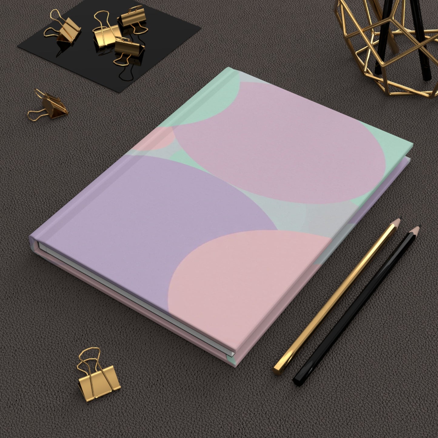 Pastel Peach and Soft Green Patches 5.75" x 8" Hardcover Journal Matte with 150 lined pages