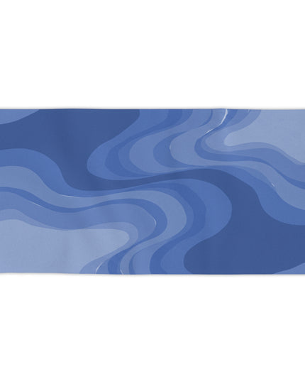 Deep Blue Wavey Beach Towel, 30" x 60"