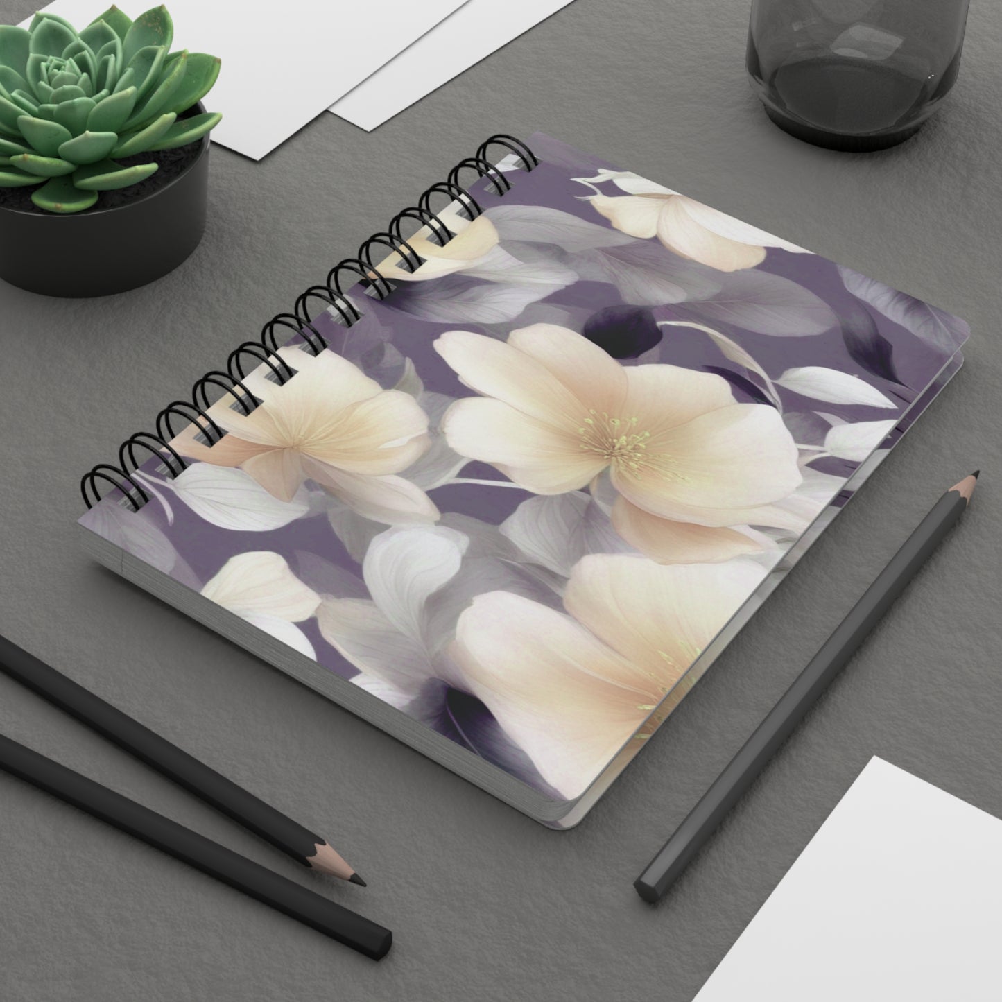 White Blush Floral Bunch Bound Journal, 5" x 7" 150 pages