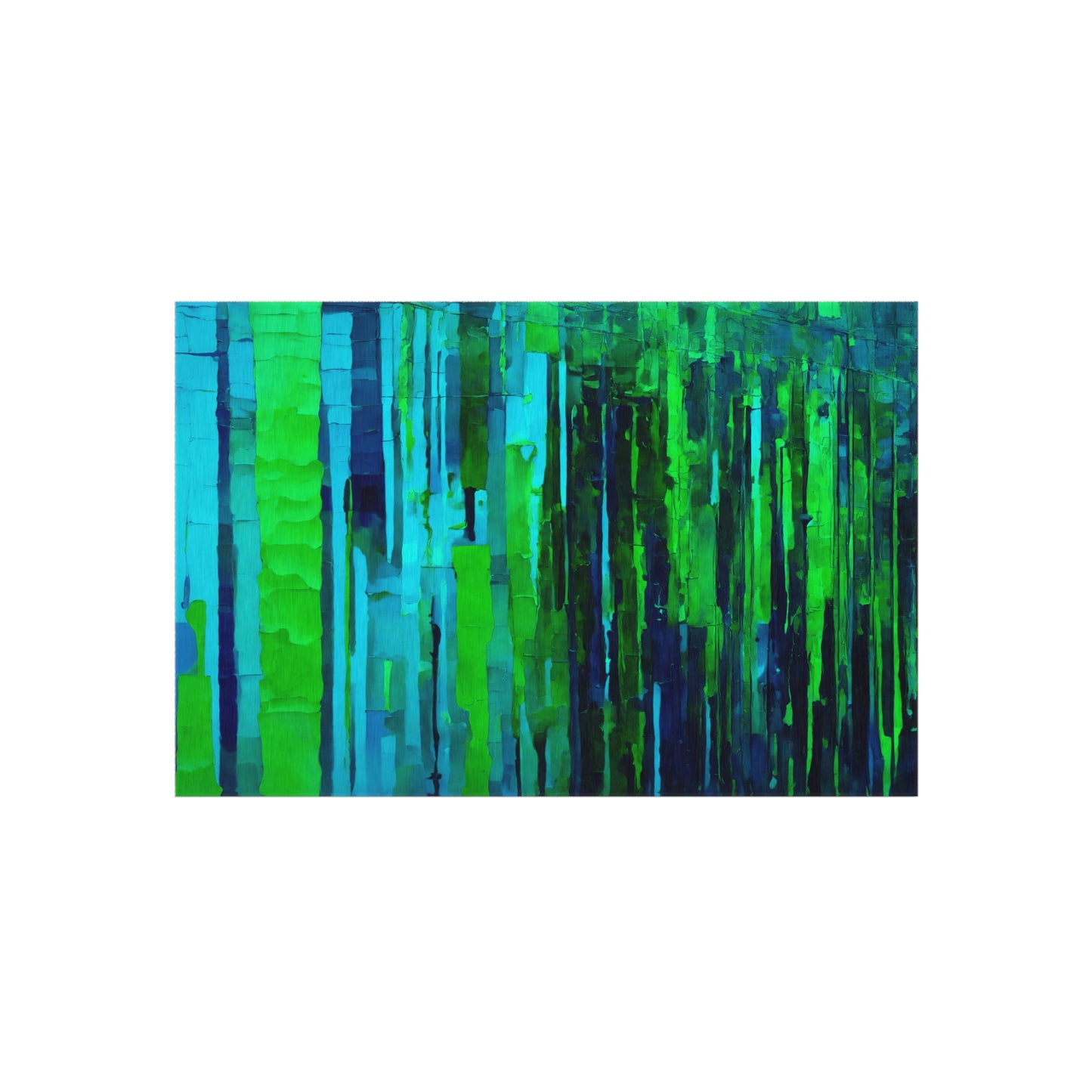 Striped Blue Green 48" x 72" Outdoor Rug