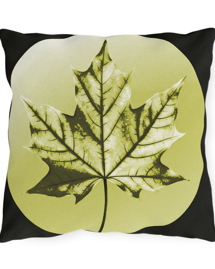 Lemongrass Maple Leaf 16" x 16" Outdoor Pillow