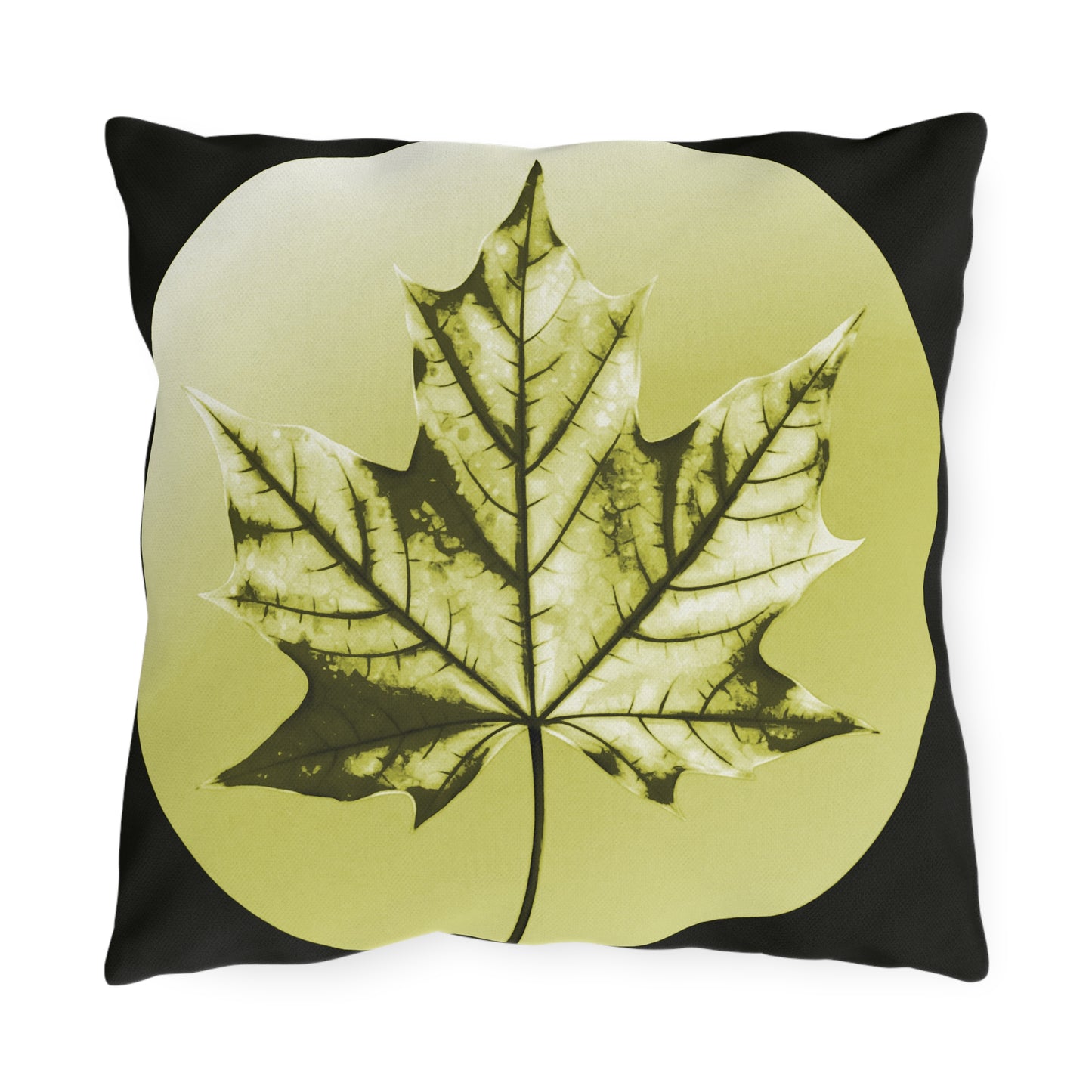 Lemongrass Maple Leaf 16" x 16" Outdoor Pillow
