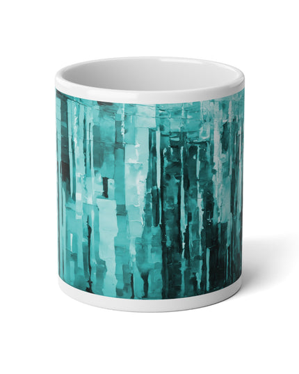 Striped Tif 20 oz White Glossy Jumbo Mug