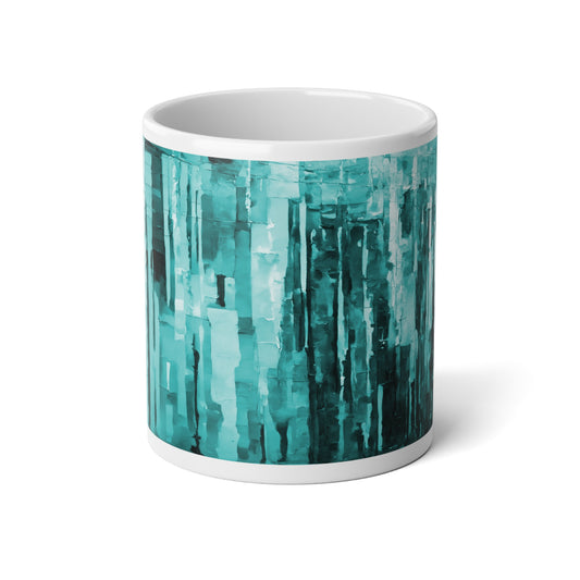 Striped Tif 20 oz White Glossy Jumbo Mug