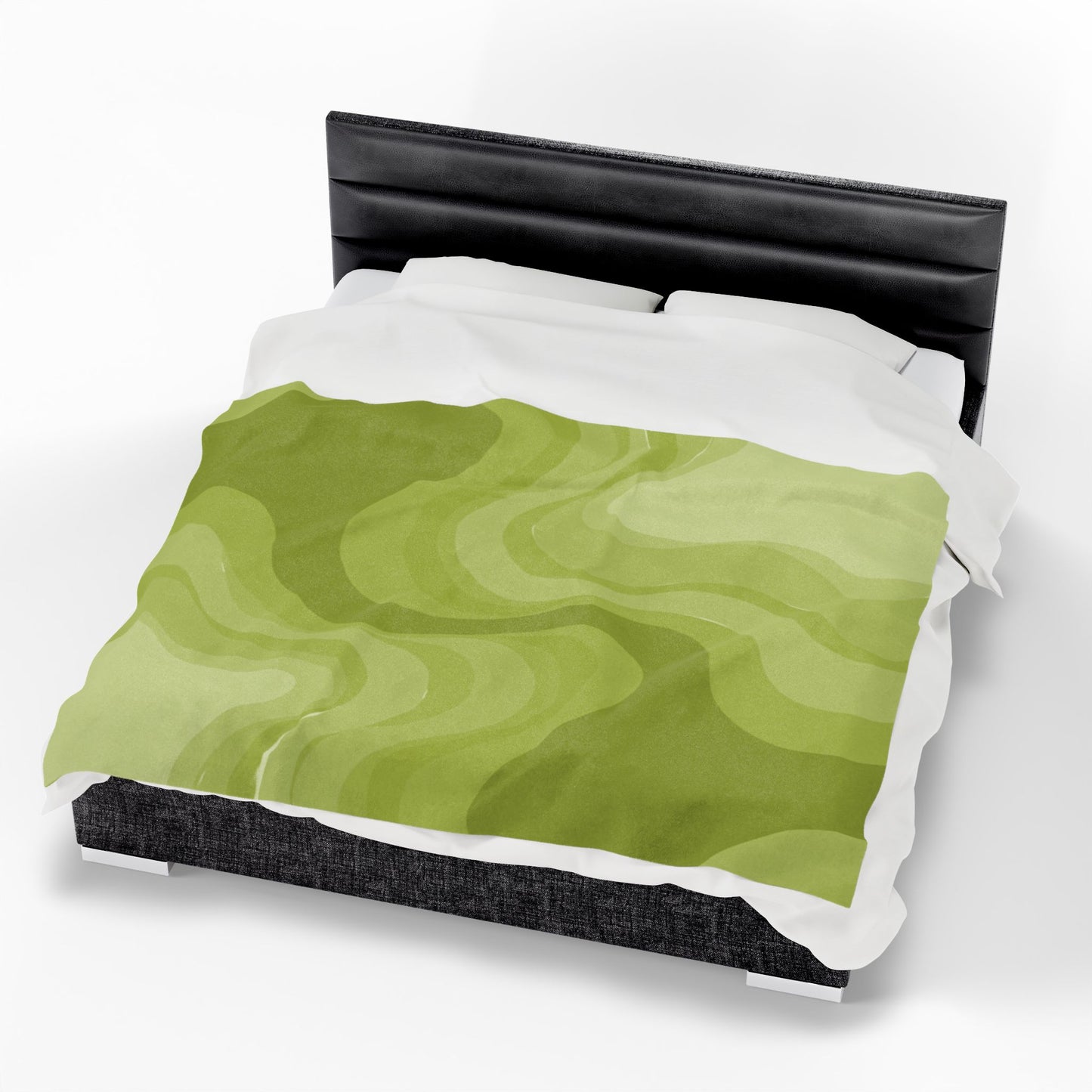 Lemon Wavey Velveteen Plush Blanket, 60" x 80"