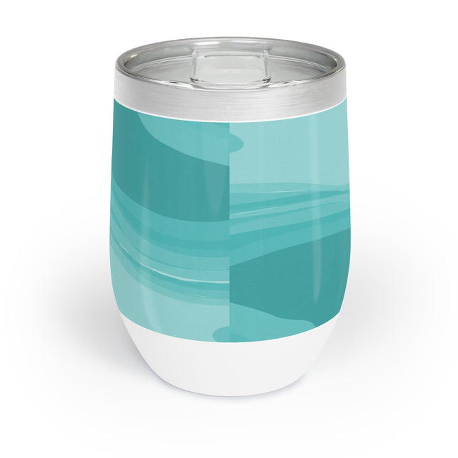 Tif Green Wavey 12 oz Chill Wine Tumbler