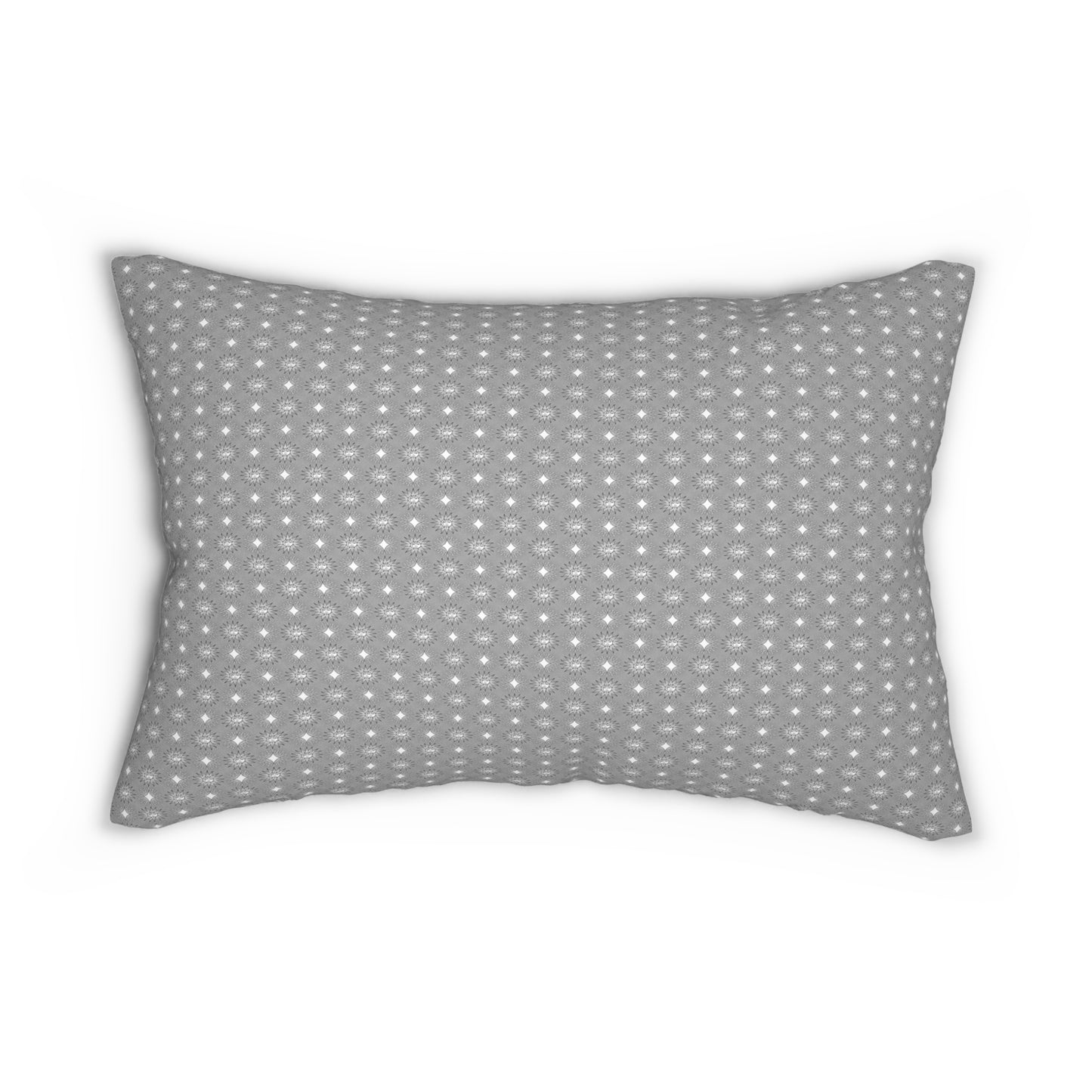 Desaturated Star-crossed Bodies Spun Polyester Lumbar Pillow, 20" x 14"