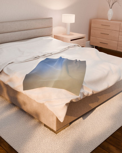 Cobalt Fade Velveteen Plush Blanket, 30" x 40"