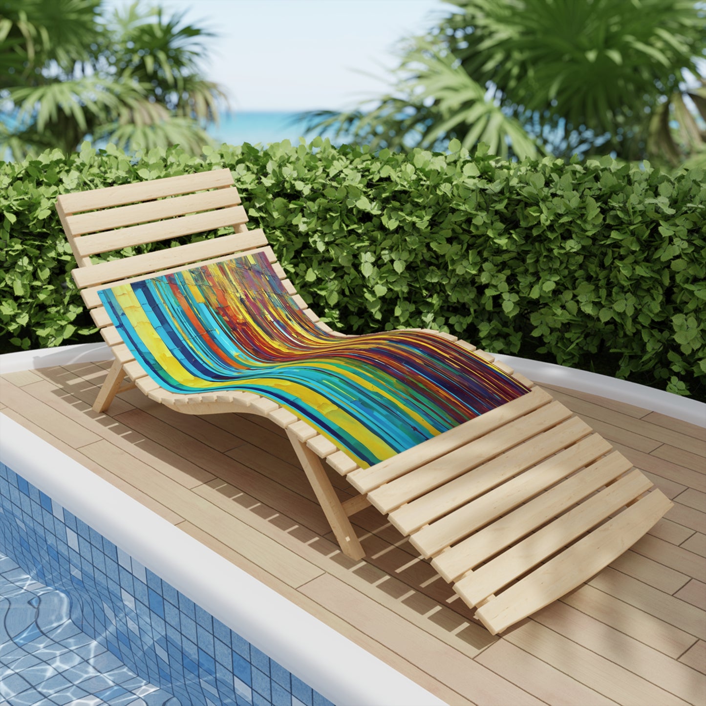 Striped Alpha Beach Towel, 18" x 27"