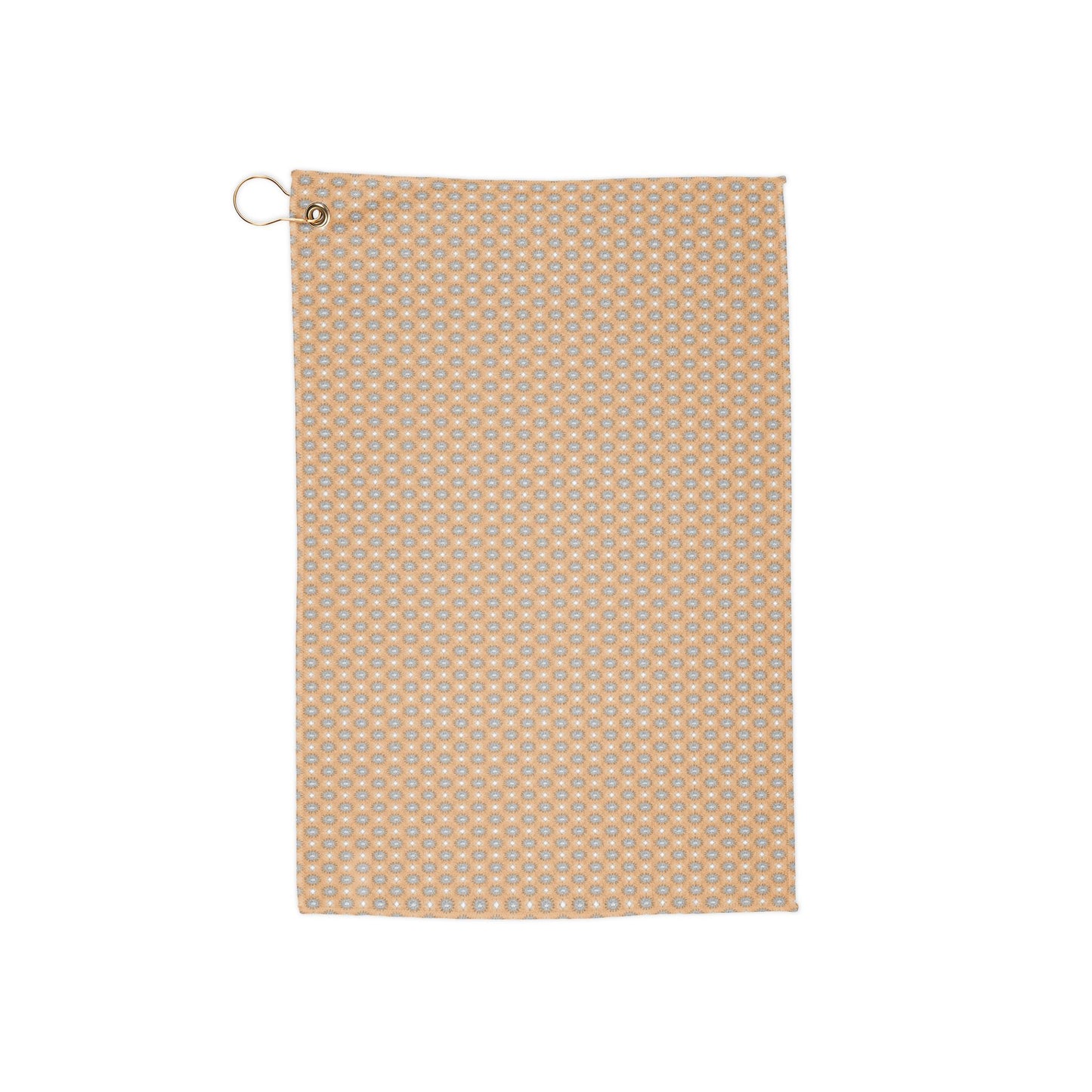 Tan Sunset Star-crossed Bodies Golf Towel, 16" x 24"