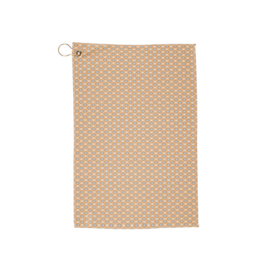 Tan Sunset Star-crossed Bodies Golf Towel, 16" x 24"