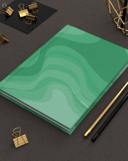Mint Green Wavey 5.75" x 8" Hardcover Journal Matte with 150 lined pages