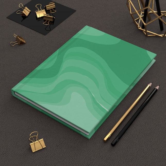 Mint Green Wavey 5.75" x 8" Hardcover Journal Matte with 150 lined pages