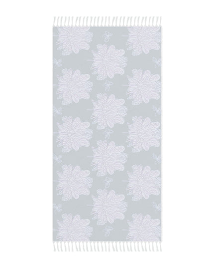 Lavender Floral Butterflies 38" × 81" Boho Beach Cloth