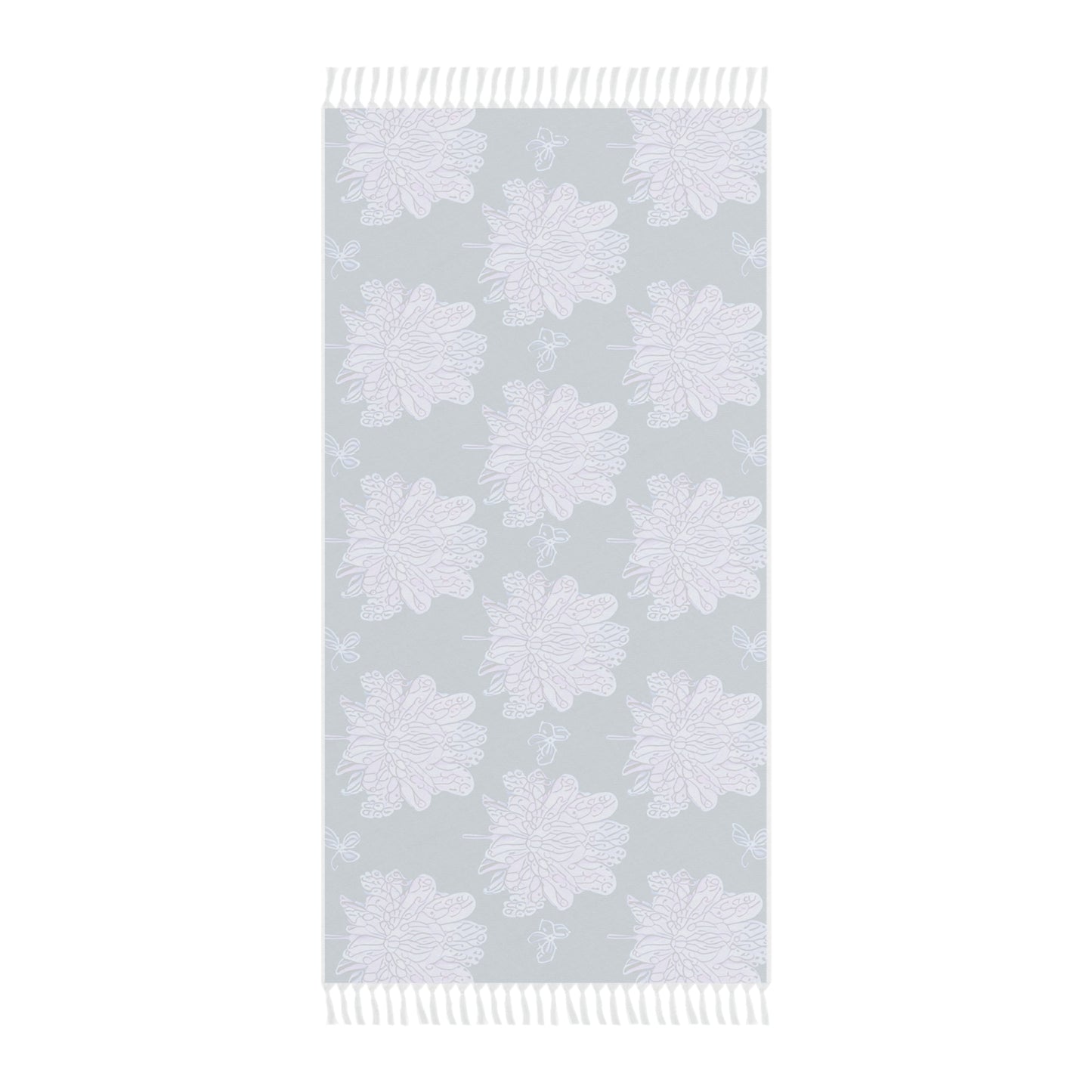 Lavender Floral Butterflies 38" × 81" Boho Beach Cloth