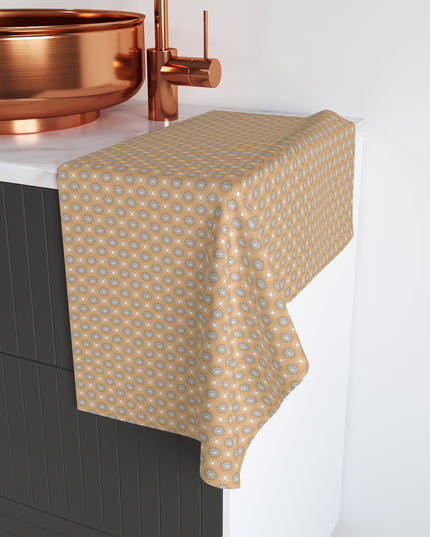 Tan Sunset Star-crossed Bodies Hand Towel, 16" x 28"