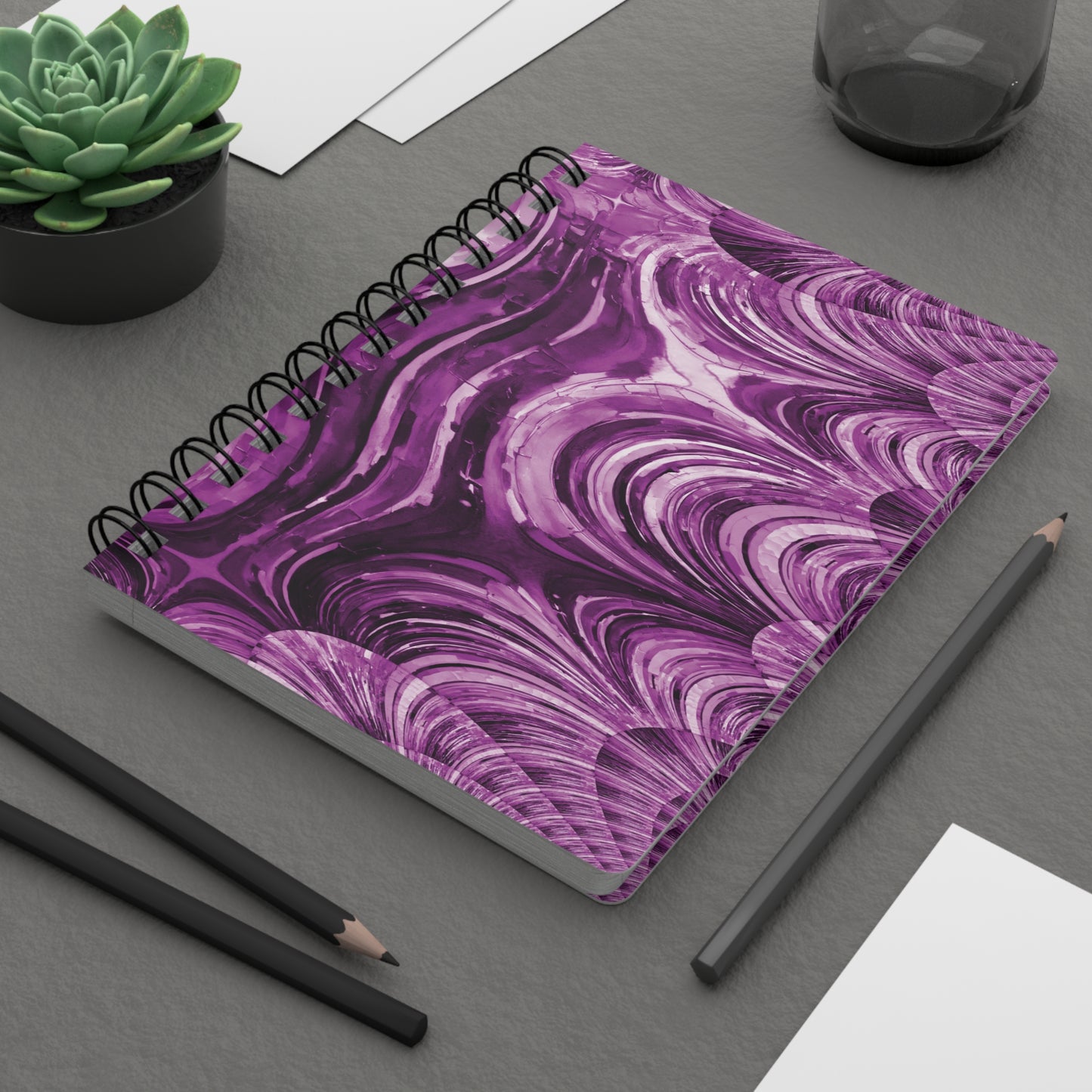 Uzi Spiral Powder Lavender Bound Journal, 5" x 7" 150 pages